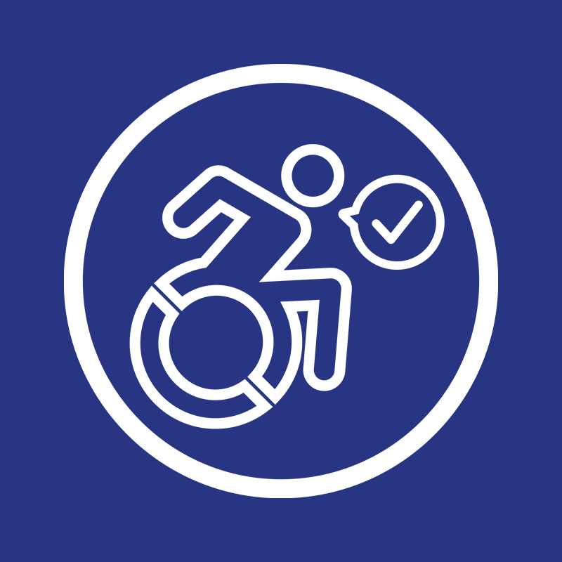 Logo Handifaction blanc sur fond bleu