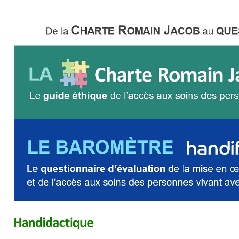 Affiche Handifaction 2021 : Je m'engage pour l'accès aux soins des personnes handicapées ! Découvrez nos engagements sur www.handifaction.fr. Répondez au questionnaire Handifaction et ensemble dressons un état des lieux clair et complet de l'accès aux soins des personnes handicapées !